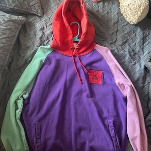 Color block teddy fresh hoodie